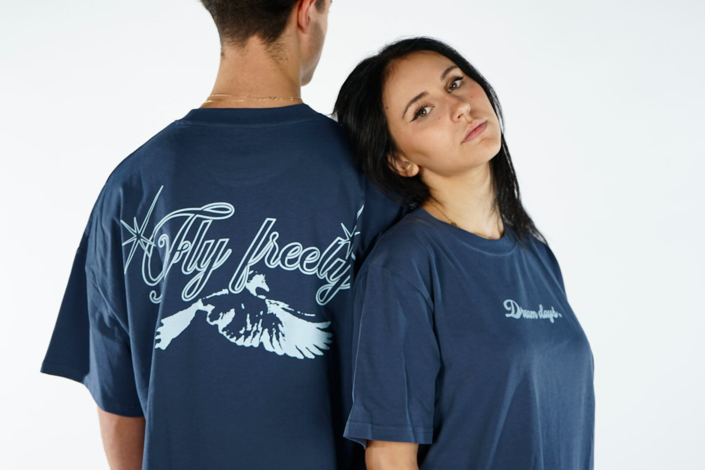 FLY FREELY DARK BLUE TEE