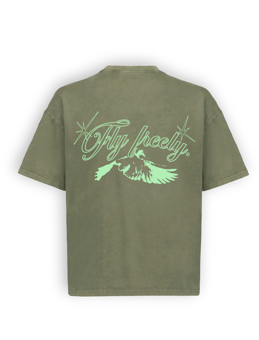 FLY FREELY MINT GREEN TEE