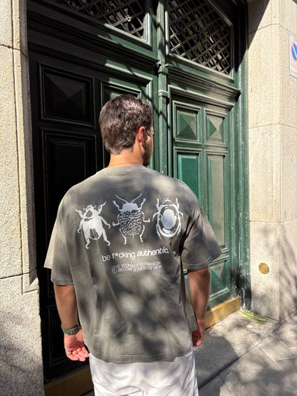 BE F*CKING AUTHENTIC VINTAGE GREEN TEE