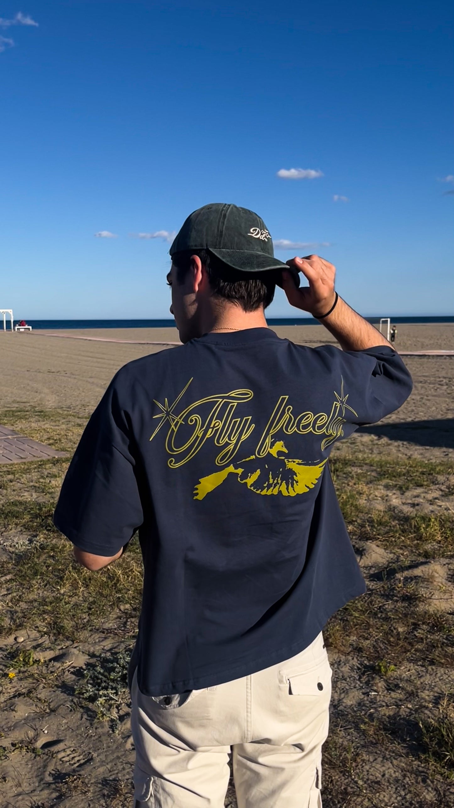 FLY FREELY DARK BLUE TEE