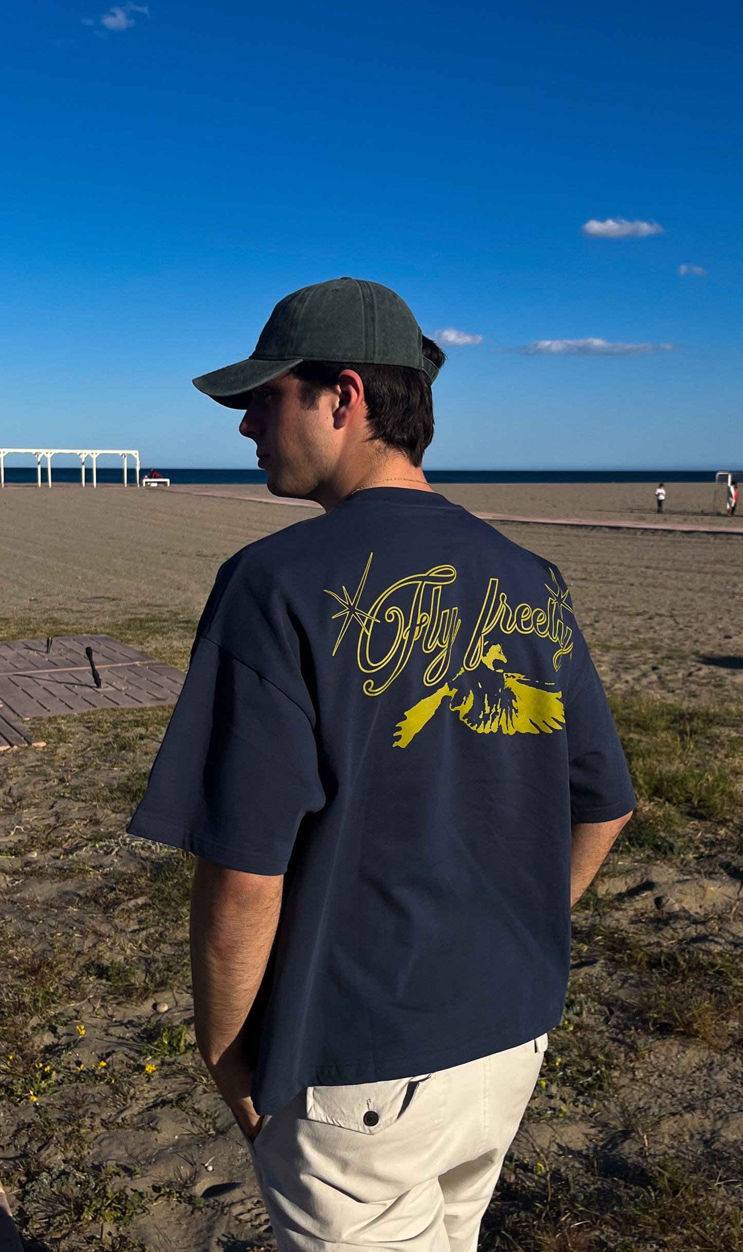 FLY FREELY DARK BLUE TEE