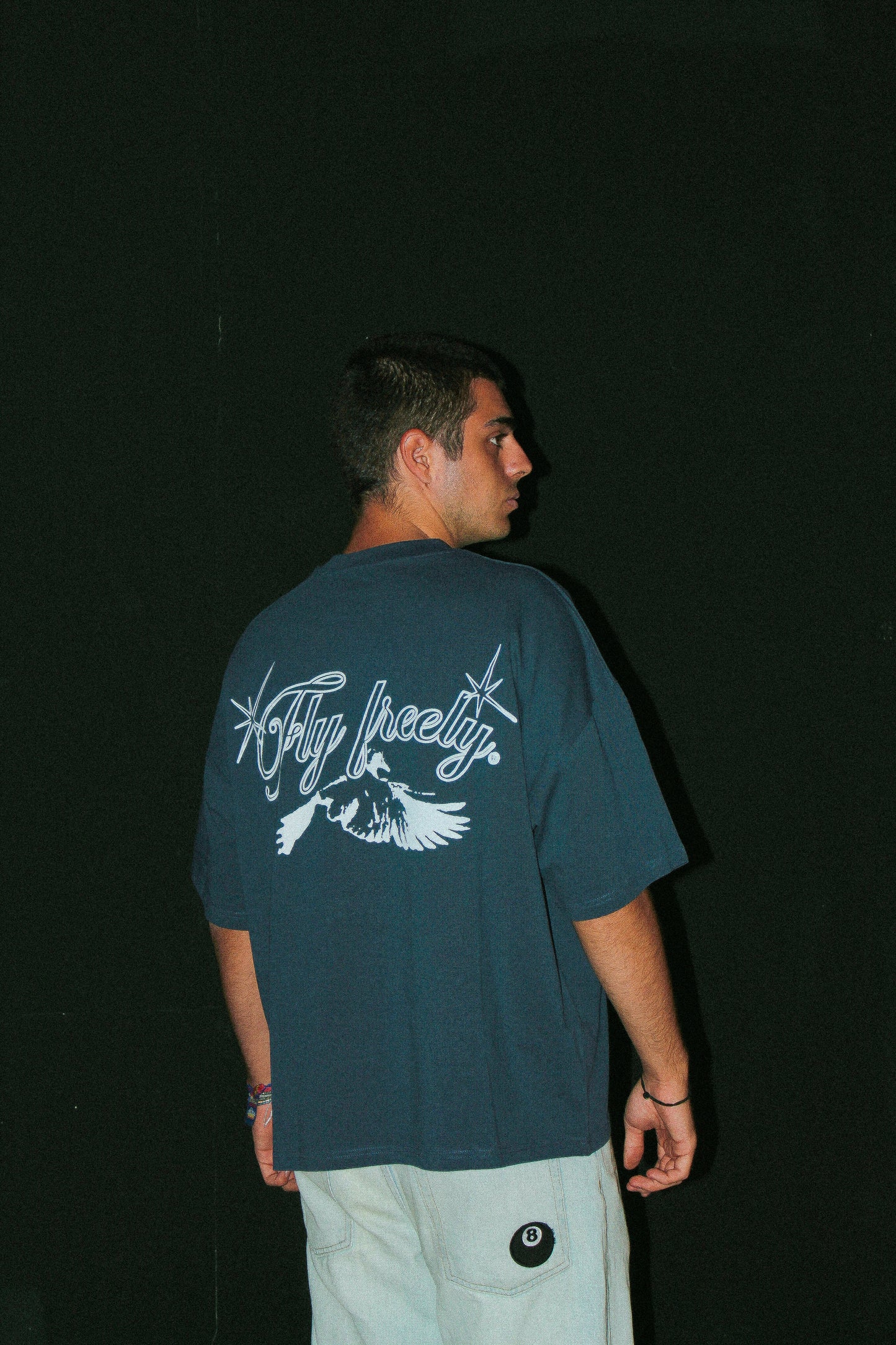 FLY FREELY DARK BLUE TEE