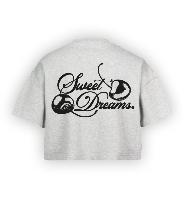 SWEET DREAMS GREY CROP TOP 