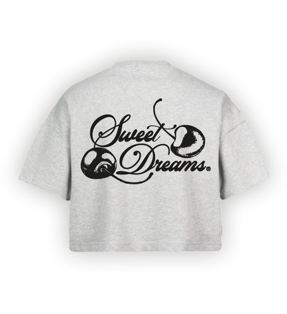 SWEET DREAMS GREY CROP TOP 