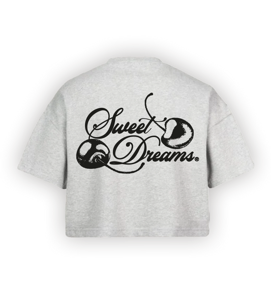 SWEET DREAMS GREY CROP TOP
