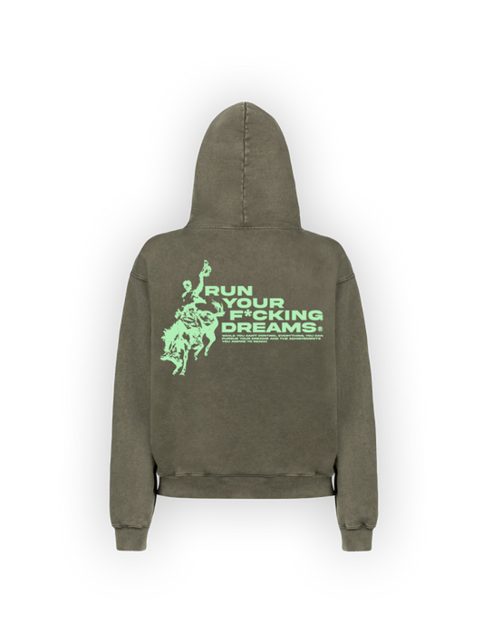 RUN YOUR FUCKING DREAMS MINT HOODIE