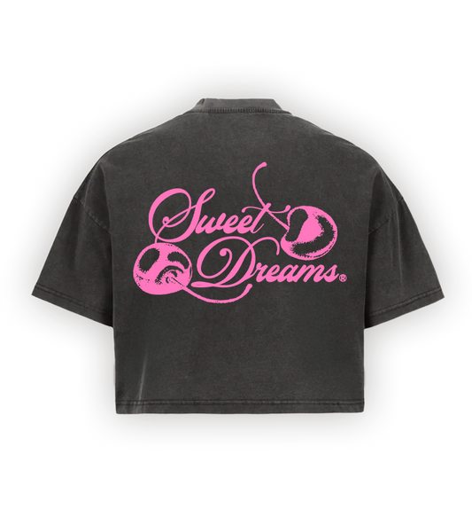 SWEET DREAMS BLACK CROP TOP