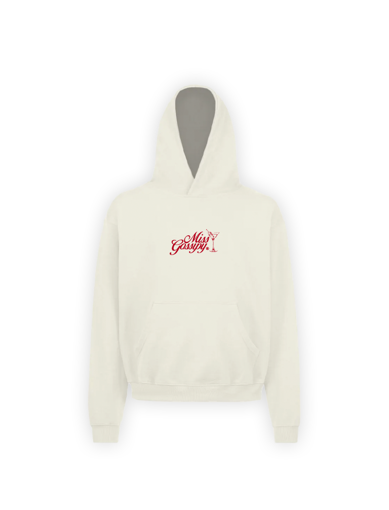 MISS GOSSIPY WHITE HOODIE