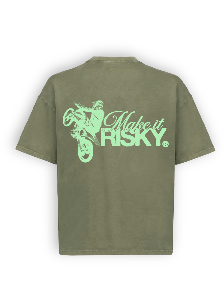 MAKE IT RISKY MINT GREEN TEE
