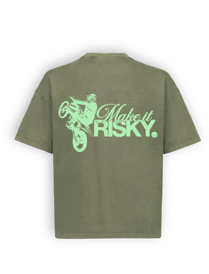 MAKE IT RISKY MINT GREEN TEE