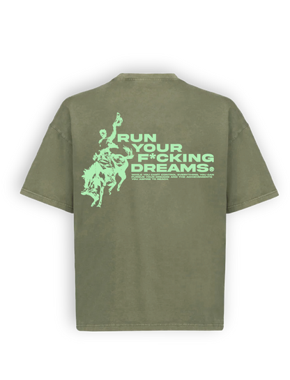 RUN YOUR F*CKING DREAMS MINT GREEN TEE