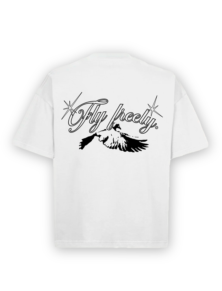 FLIEGEN SIE FREI WEISSES T-SHIRT
