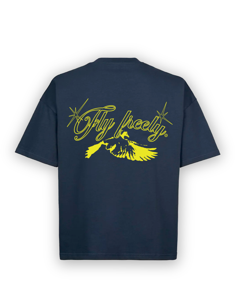 FLY FREELY DARK BLUE TEE