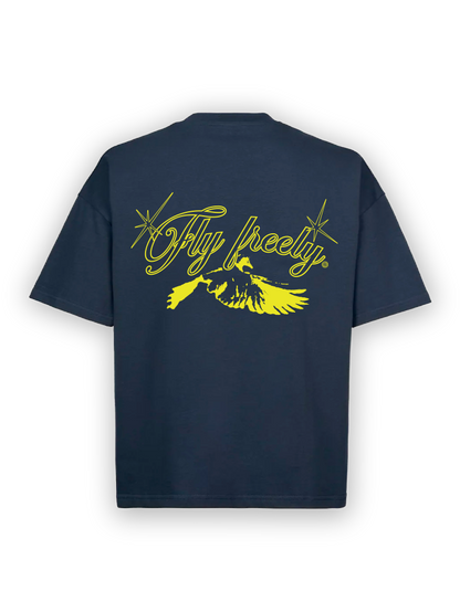 FLY FREELY DARK BLUE TEE