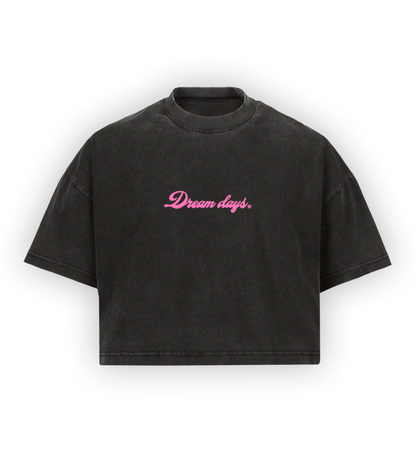 SWEET DREAMS BLACK CROP TOP 