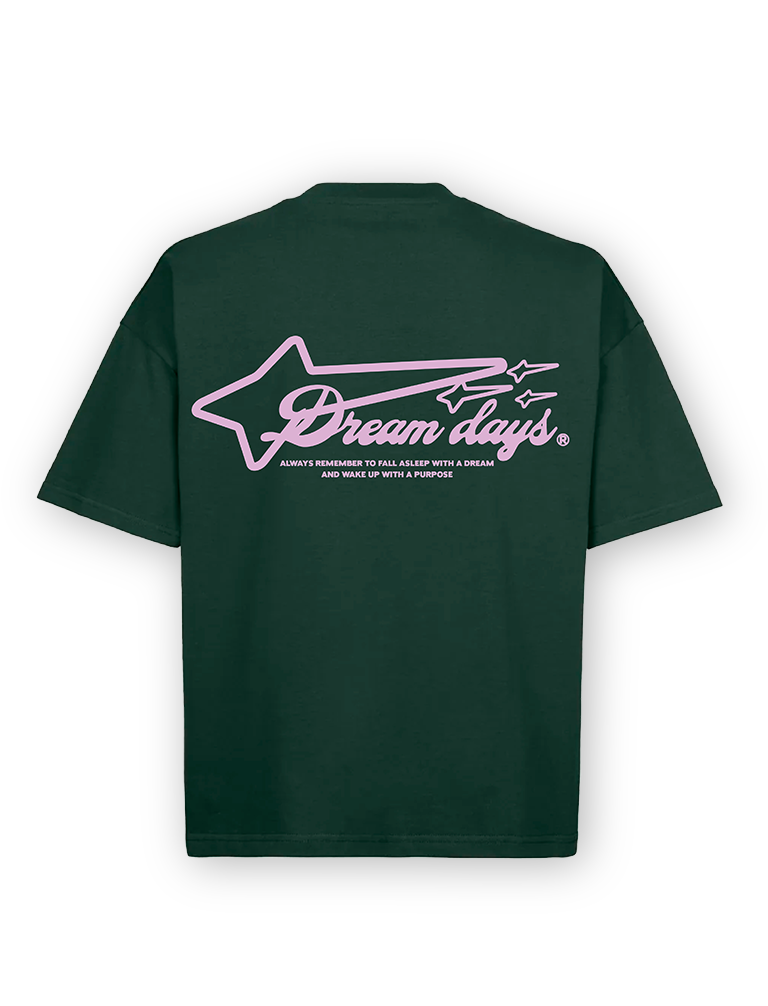 WAKE UP DARK GREEN TEE
