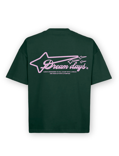 WAKE UP DARK GREEN TEE