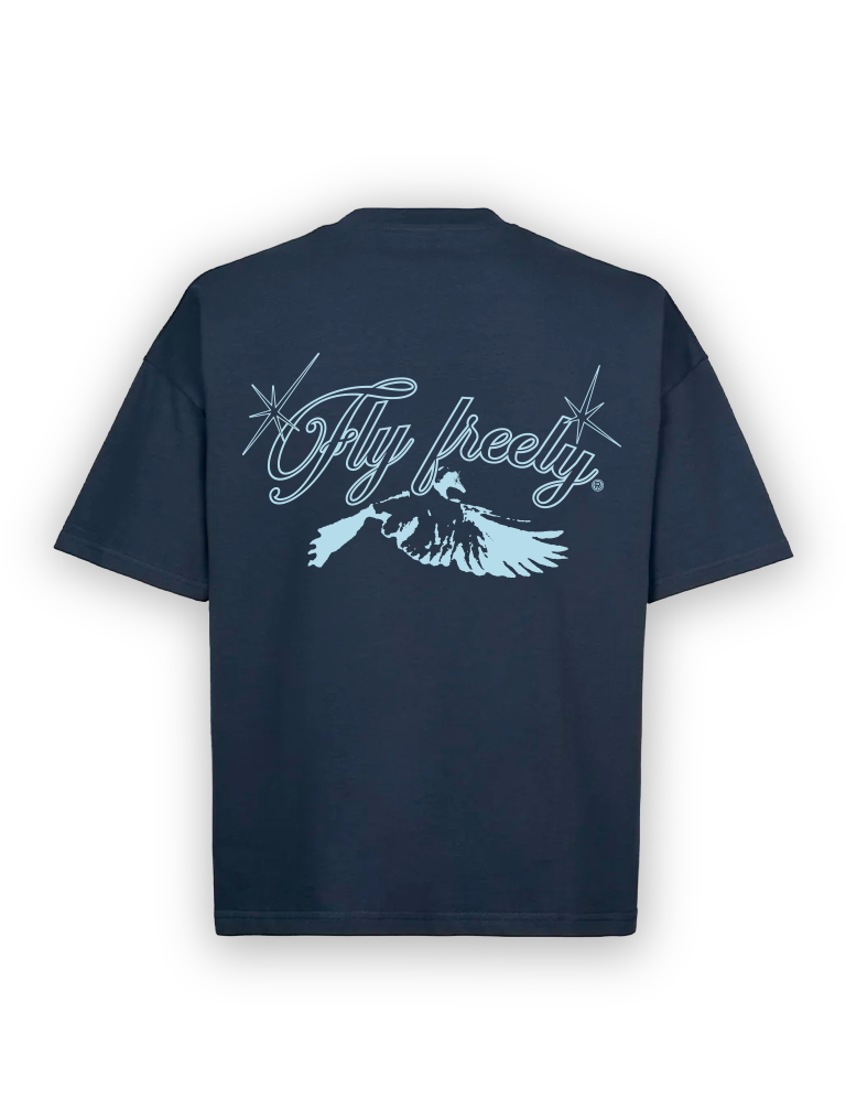FLY FREELY DARK BLUE TEE
