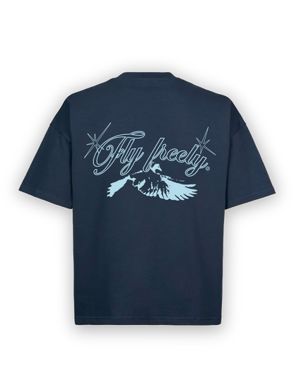 FLY FREELY DARK BLUE TEE