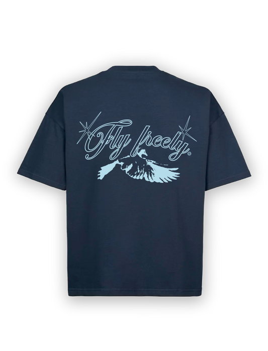 FLY FREELY DARK BLUE TEE
