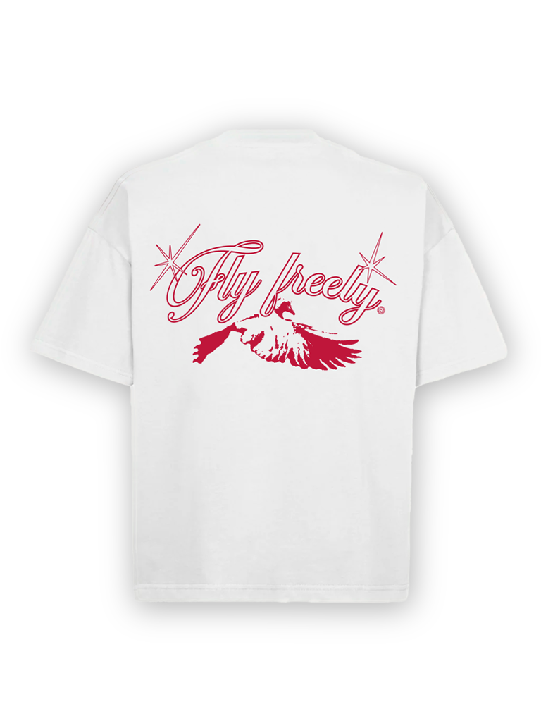 FLIEGEN SIE FREI WEISSES T-SHIRT